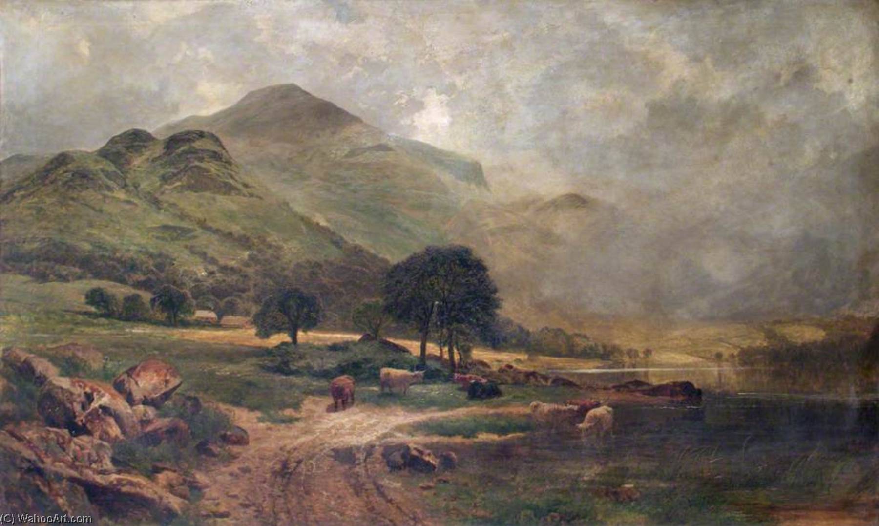 Wikioo.org - The Encyclopedia of Fine Arts - Painting, Artwork by James Peel - The Head of Loch Lomond