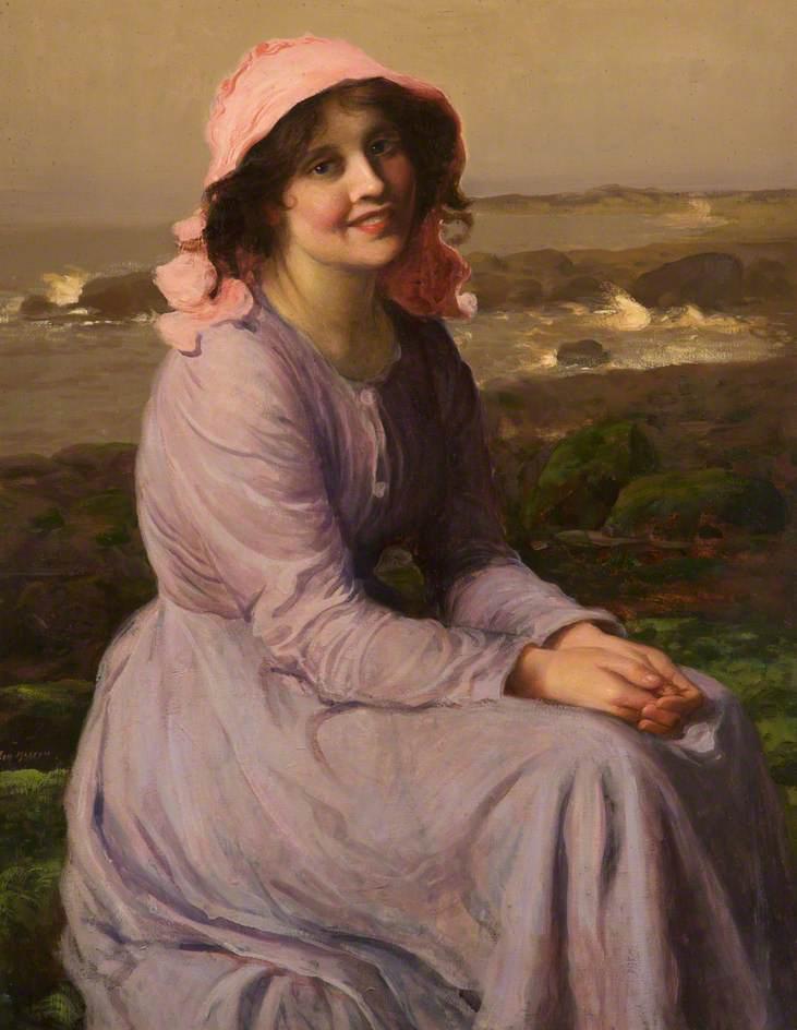 Wikioo.org - The Encyclopedia of Fine Arts - Painting, Artwork by Thomas Edwin Mostyn - A Fisherman's Daughter