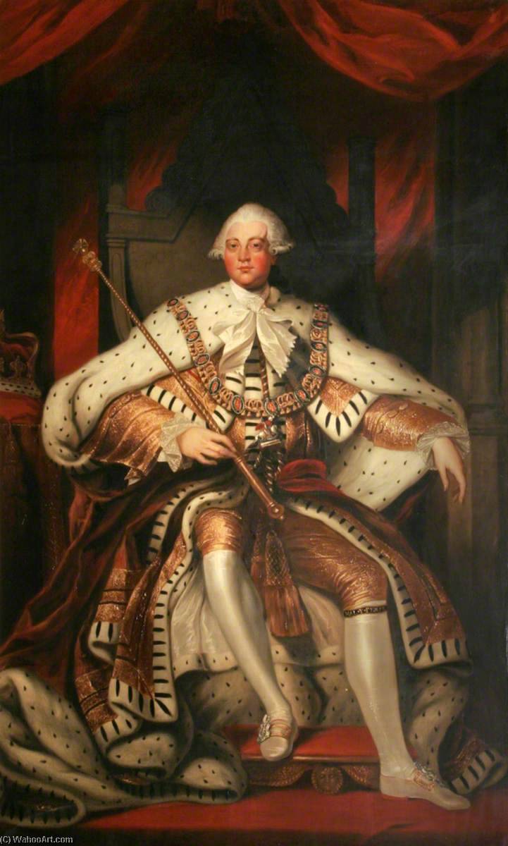 Wikioo.org - The Encyclopedia of Fine Arts - Painting, Artwork by Samuel Lane - King George III (1738–1820) (after Joshua Reynolds)