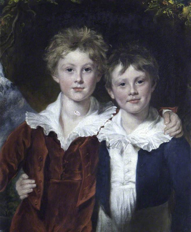Wikioo.org - The Encyclopedia of Fine Arts - Painting, Artwork by Samuel Lane - Thomas William Coke (1822–1909), Later 2nd Earl of Leicester, KG, and His Brother the Honourable Edward Keppel Coke (1824–1889)