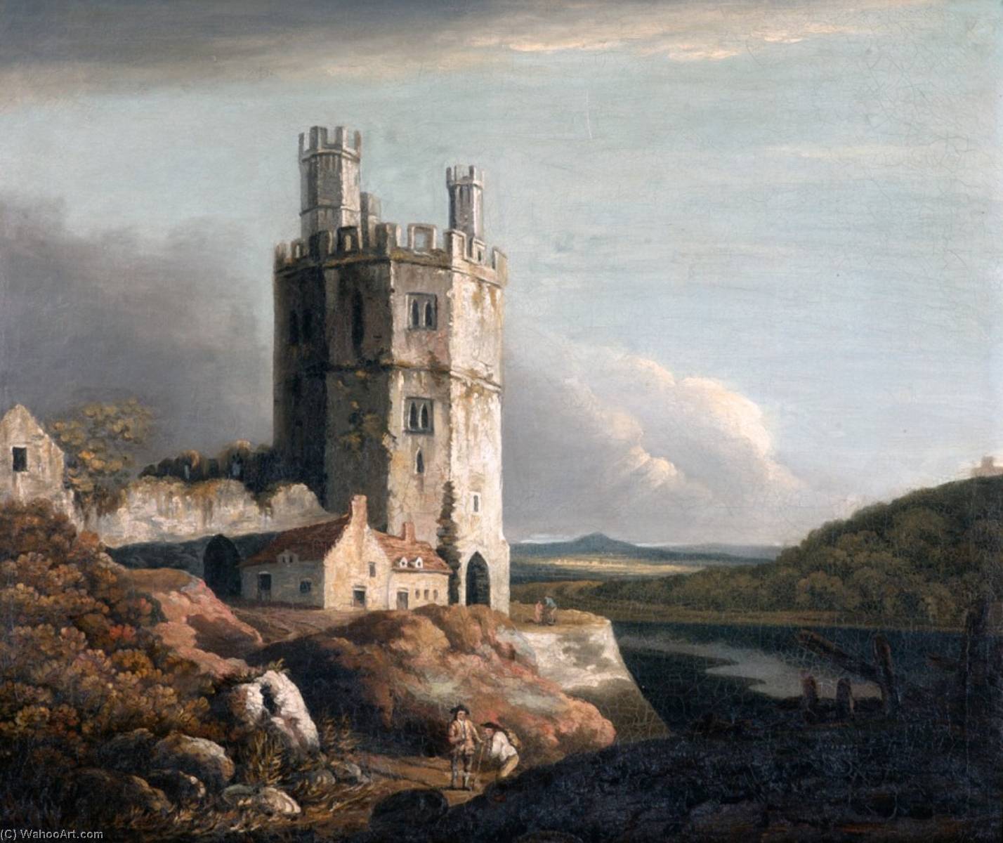 Wikioo.org - The Encyclopedia of Fine Arts - Painting, Artwork by Benjamin Barker Ii - The Eagle Tower, Carnarvon Castle