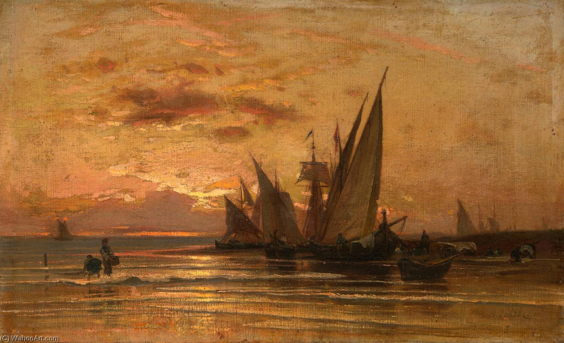 WikiOO.org - دایره المعارف هنرهای زیبا - نقاشی، آثار هنری Vladimir Orlovsky - Fishing Boats at Sunrise