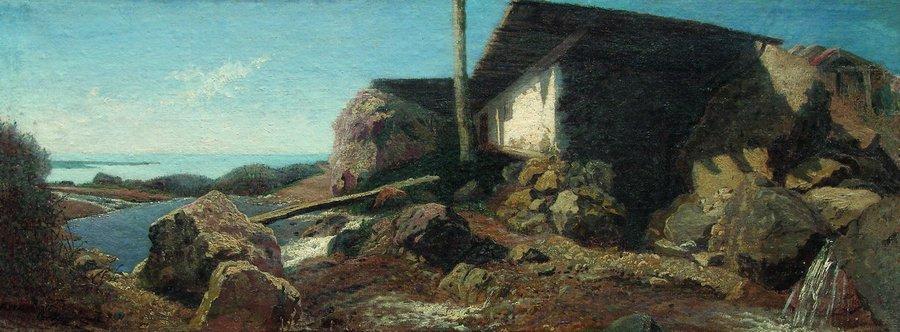 Wikioo.org - The Encyclopedia of Fine Arts - Painting, Artwork by Vladimir Orlovsky - House by the Sea
