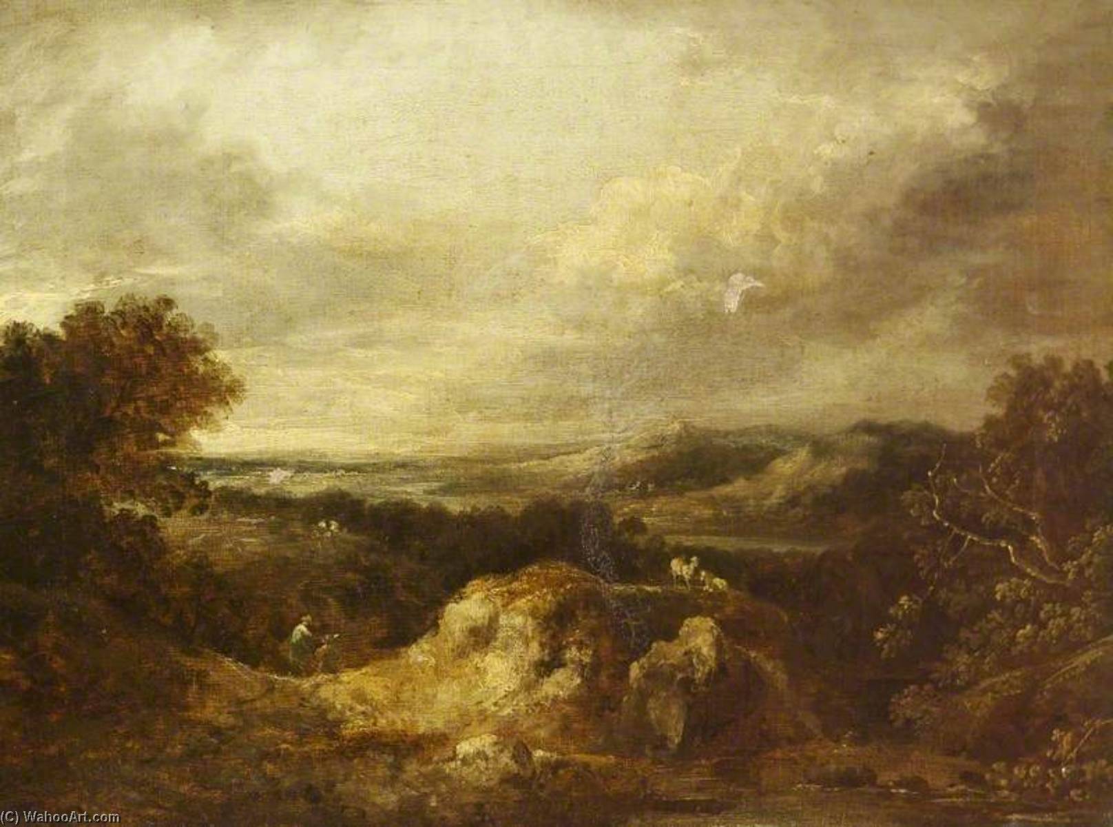 Wikioo.org - The Encyclopedia of Fine Arts - Painting, Artwork by Benjamin Barker Ii - Landscape with Quarries