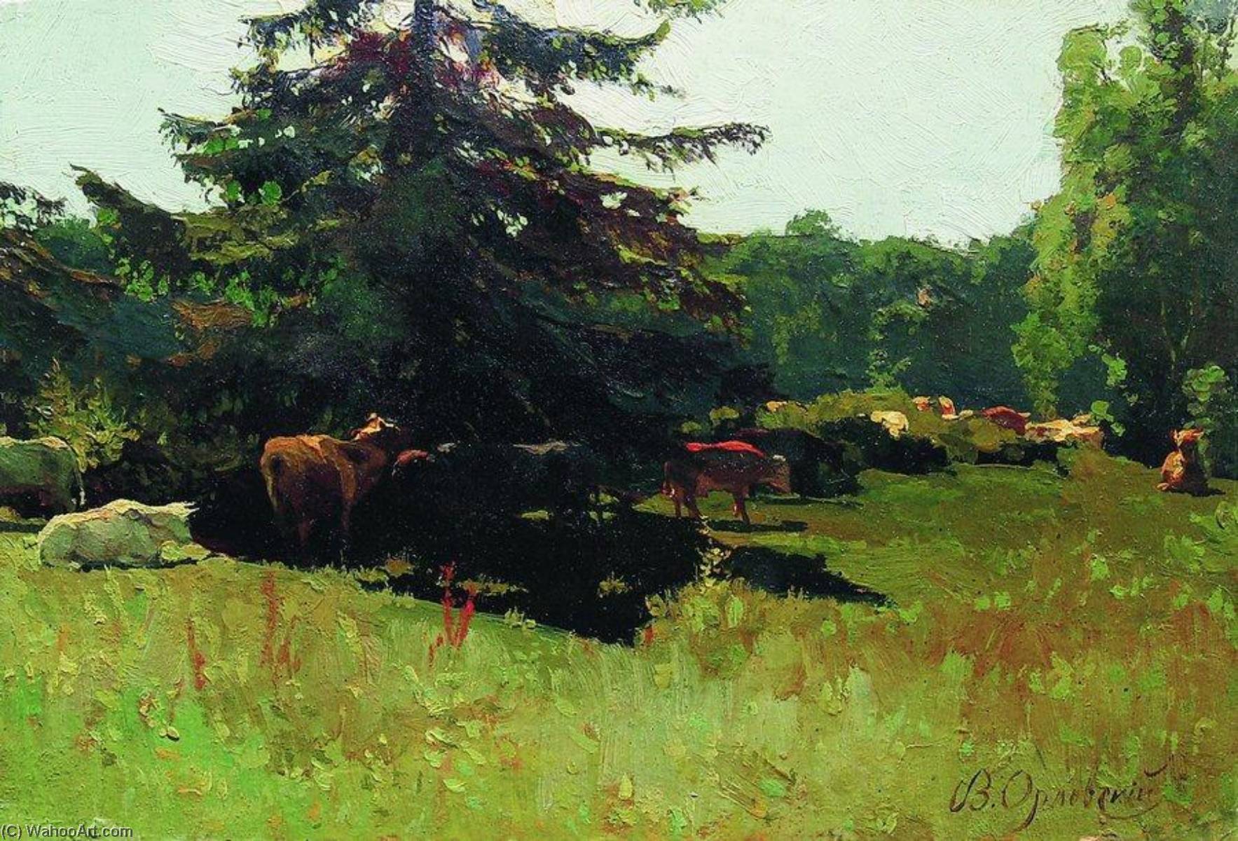 Wikioo.org - The Encyclopedia of Fine Arts - Painting, Artwork by Vladimir Orlovsky - The Forest's Edge