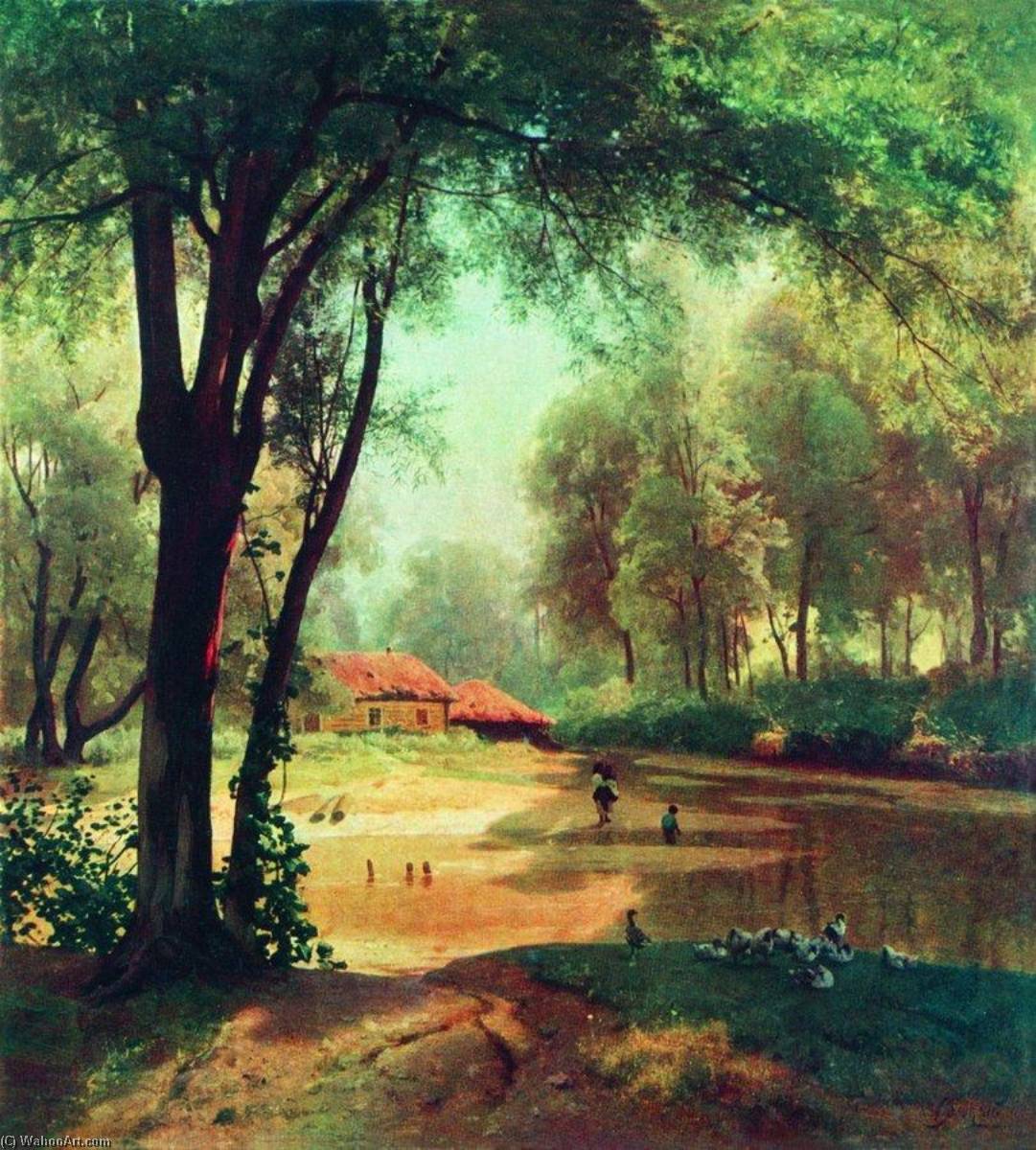 Wikioo.org - The Encyclopedia of Fine Arts - Painting, Artwork by Vladimir Orlovsky - House in the Woods