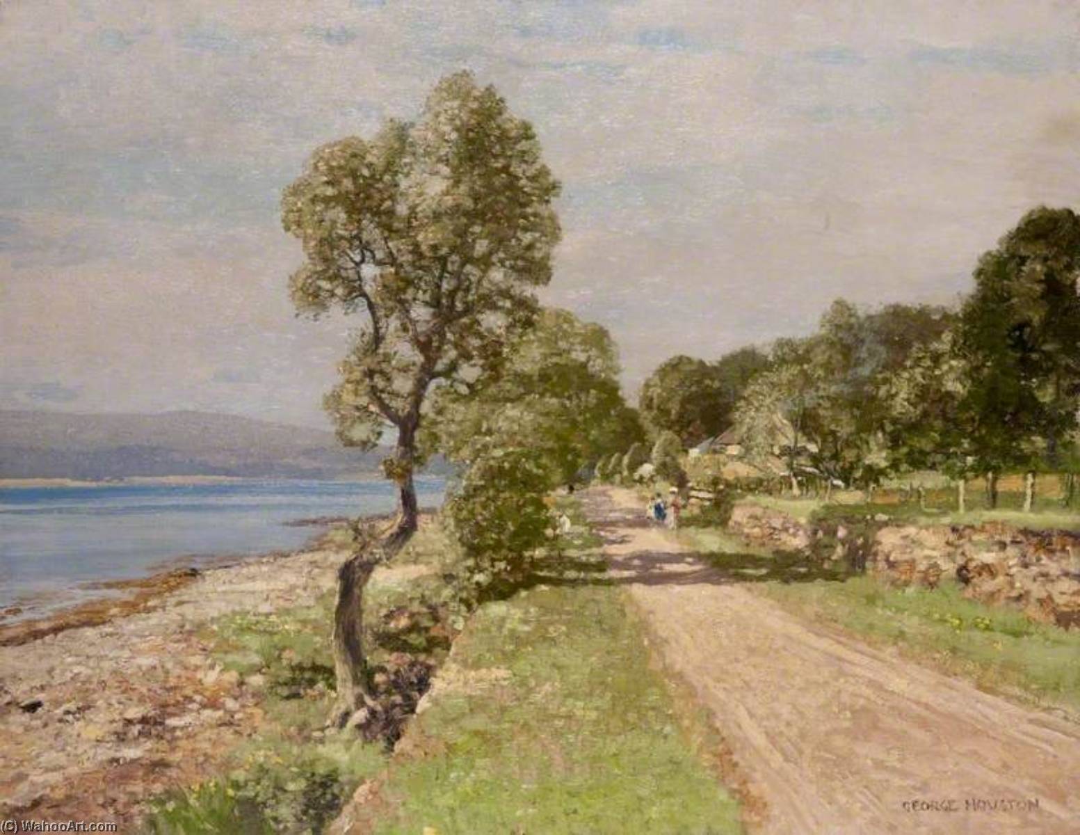 Wikioo.org - The Encyclopedia of Fine Arts - Painting, Artwork by George Houston - Summer Green, Loch Fyne Side