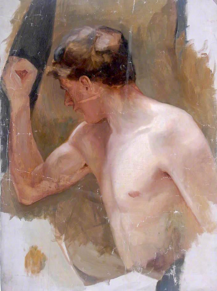 Wikioo.org - The Encyclopedia of Fine Arts - Painting, Artwork by William Henry Charlton - Male Nude