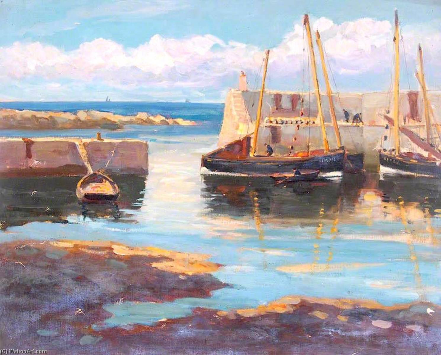 Wikioo.org - The Encyclopedia of Fine Arts - Painting, Artwork by William Henry Charlton - Harbour