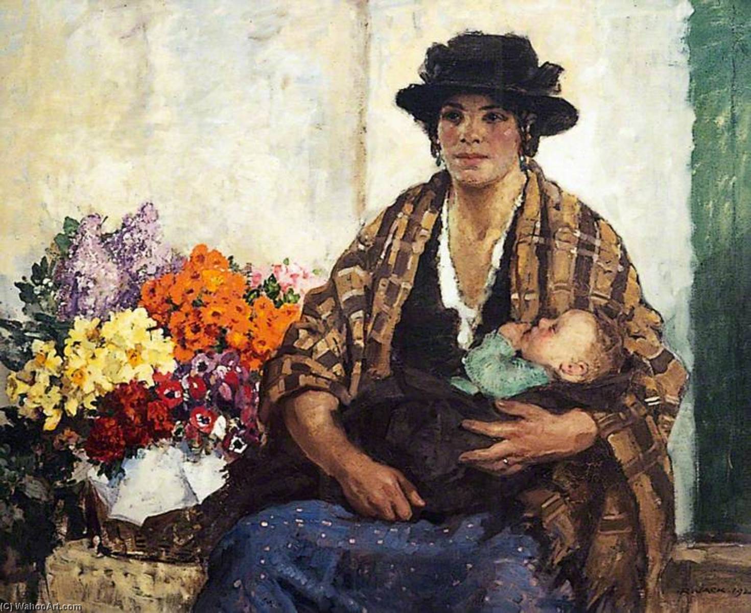Wikioo.org - The Encyclopedia of Fine Arts - Painting, Artwork by Richard Jack - The Flower Seller