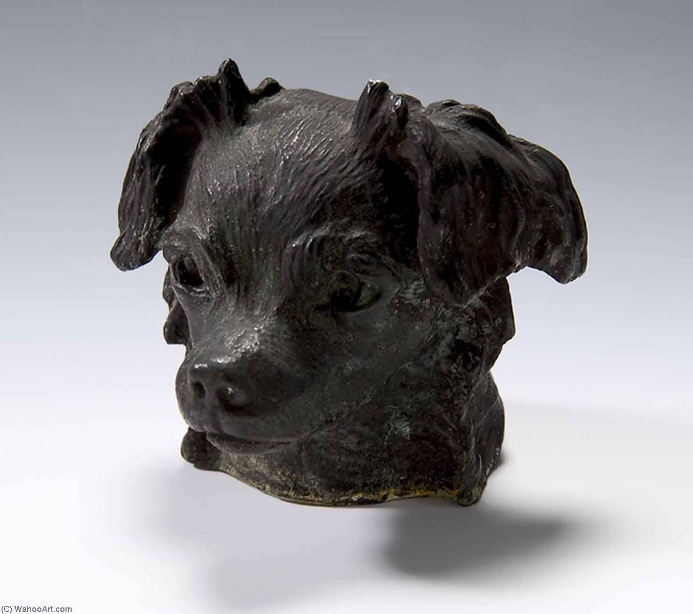 WikiOO.org - Encyclopedia of Fine Arts - Lukisan, Artwork Paul Wayland Bartlett - Head of Dog