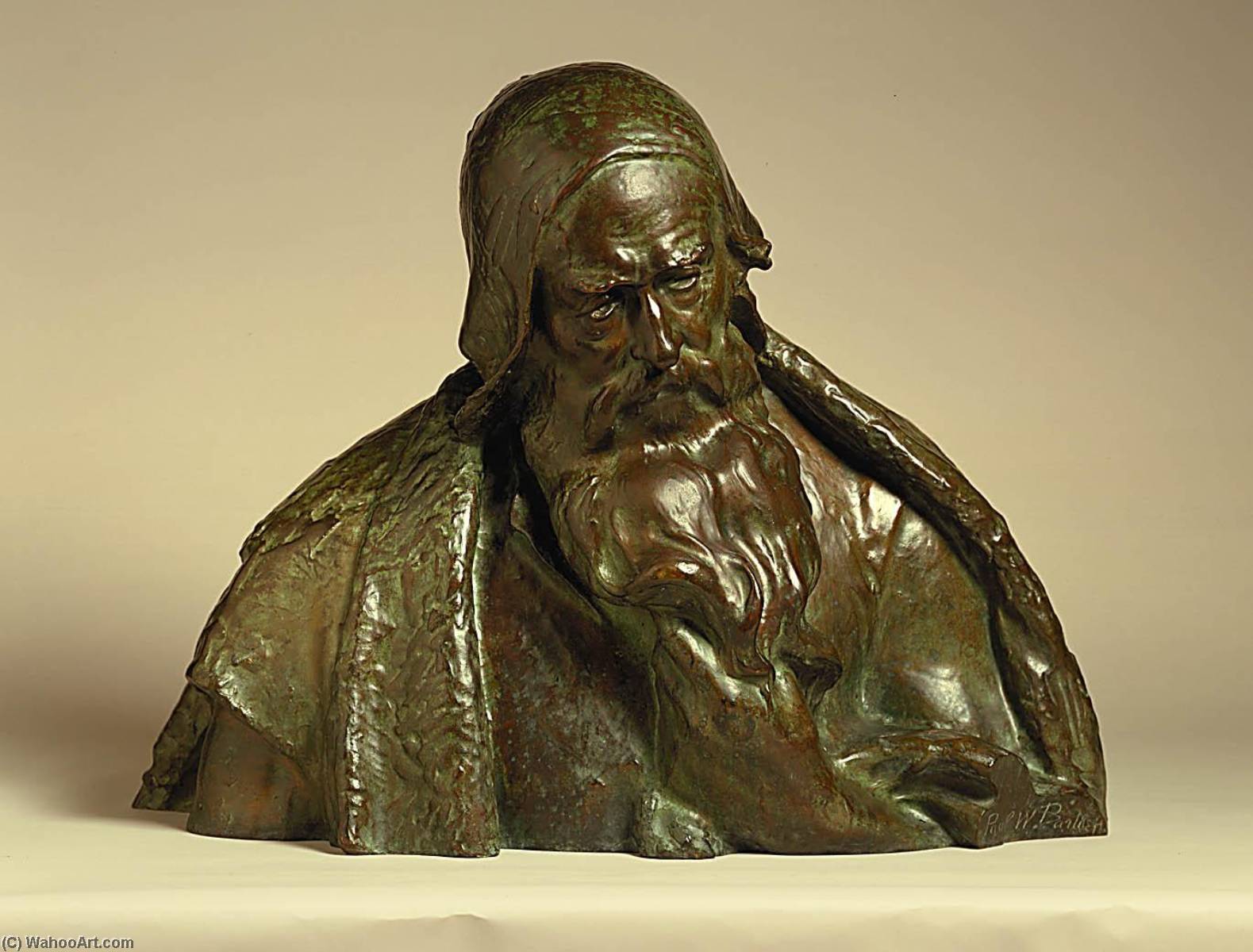 WikiOO.org - אנציקלופדיה לאמנויות יפות - ציור, יצירות אמנות Paul Wayland Bartlett - Philosophy (bust of figure on front facade of New York Public Library)