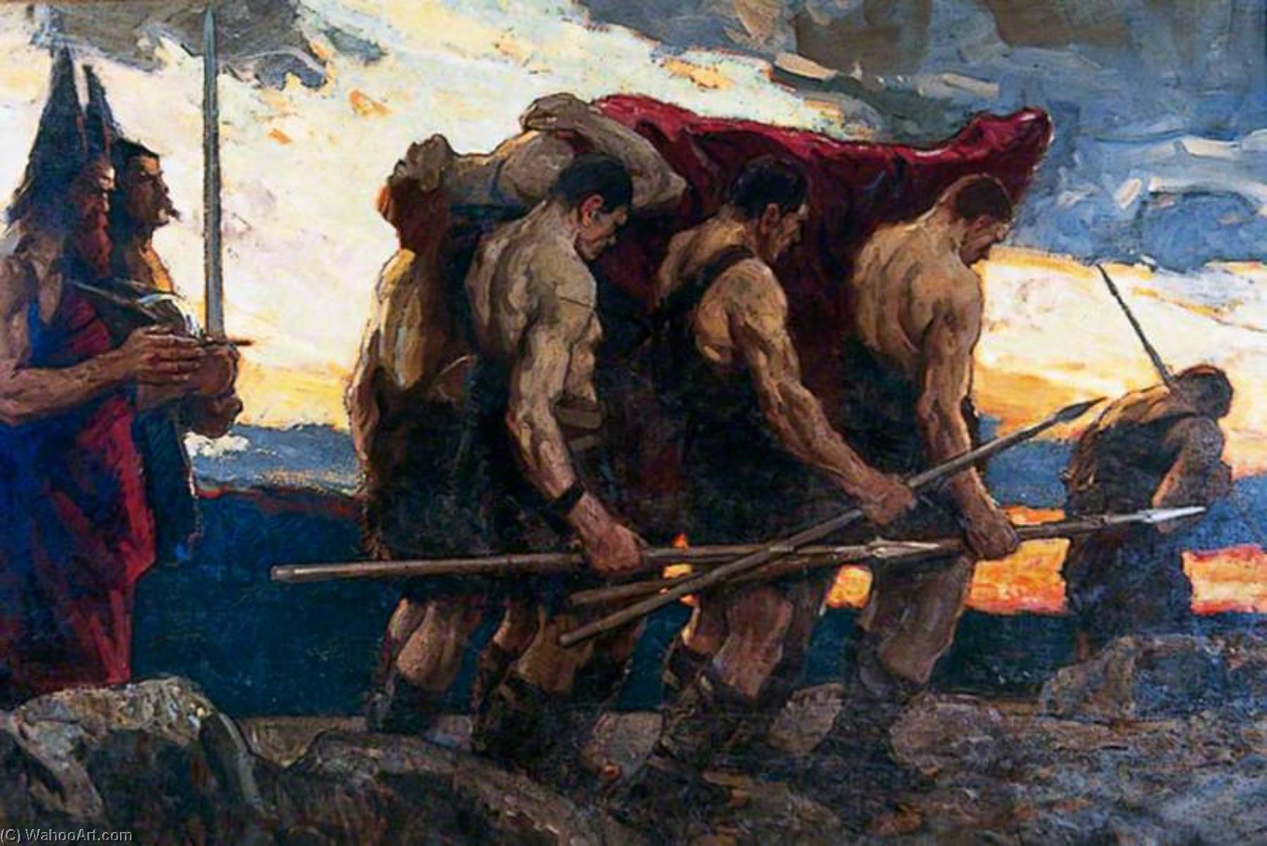 Wikioo.org - The Encyclopedia of Fine Arts - Painting, Artwork by Richard Jack - The Passing of the Chieftain