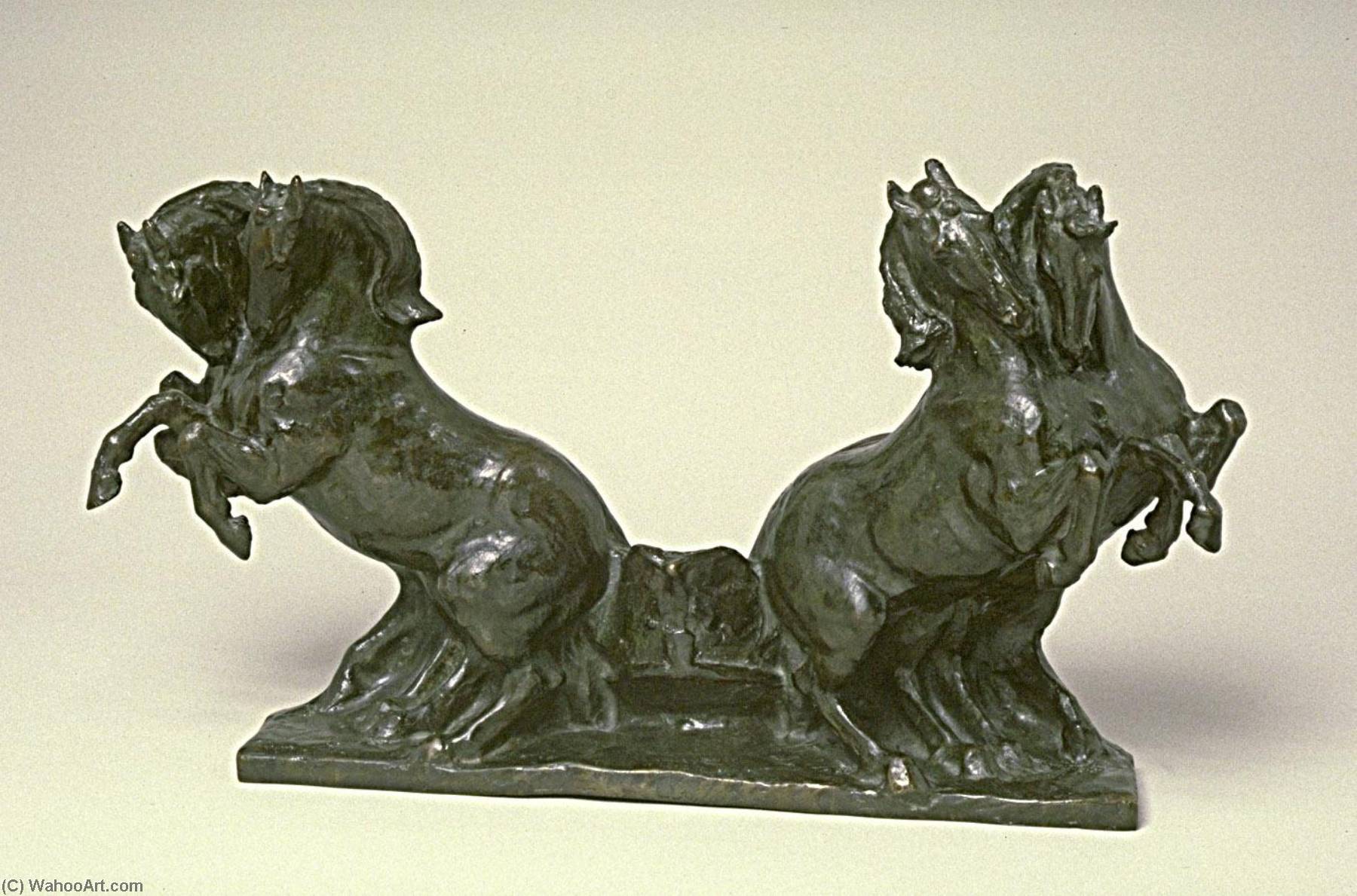 Wikioo.org - The Encyclopedia of Fine Arts - Painting, Artwork by Paul Wayland Bartlett - Two Teams of Horses, fragment of an Advanced Sketch Model for the Apotheosis of Democracy Pediment, House of Representatives, U.S. Capitol Building