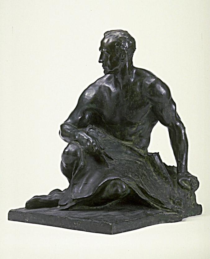 WikiOO.org - Encyclopedia of Fine Arts - Lukisan, Artwork Paul Wayland Bartlett - Preliminary Model of Male Figure from Fountain of Engineers