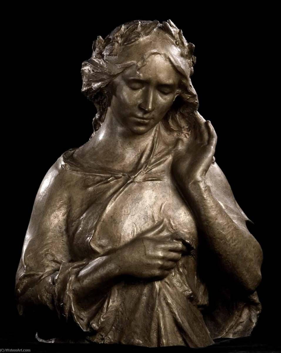 WikiOO.org - Encyclopedia of Fine Arts - Maalaus, taideteos Paul Wayland Bartlett - Poetry (bust of figure on front facade of New York Public Library