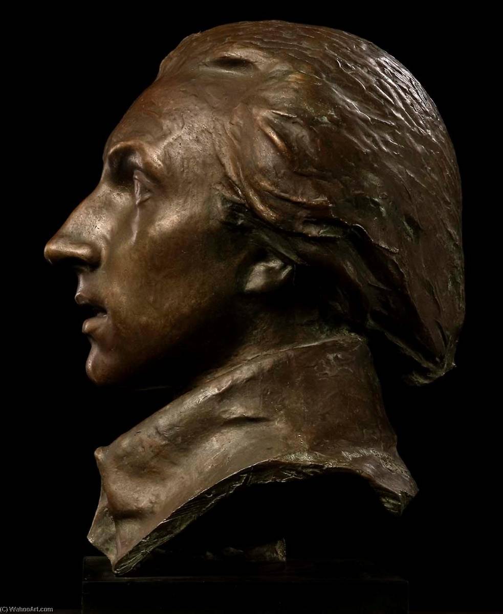WikiOO.org - Encyclopedia of Fine Arts - Maalaus, taideteos Paul Wayland Bartlett - Head of Marquis de Lafayette (Lafayette Monument, Paris, France)
