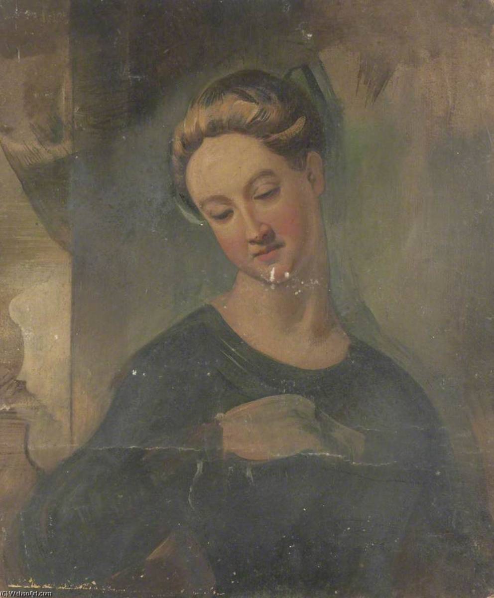 Wikioo.org - The Encyclopedia of Fine Arts - Painting, Artwork by George Sheffield Senior - Portrait of a Woman (unfinished)
