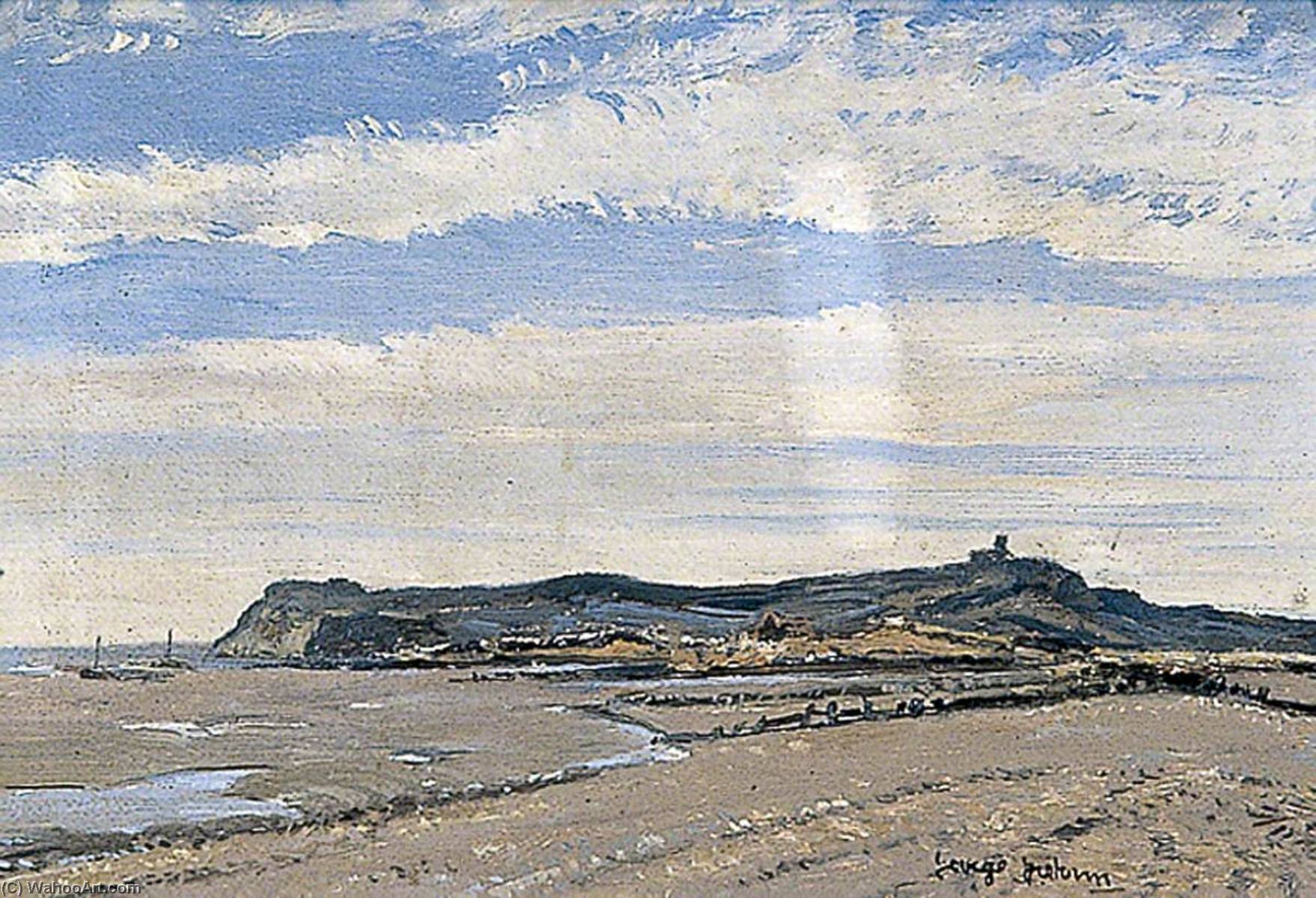 Wikioo.org - The Encyclopedia of Fine Arts - Painting, Artwork by George Graham - Fairlight Hills from Winchelsea Beach, East Sussex