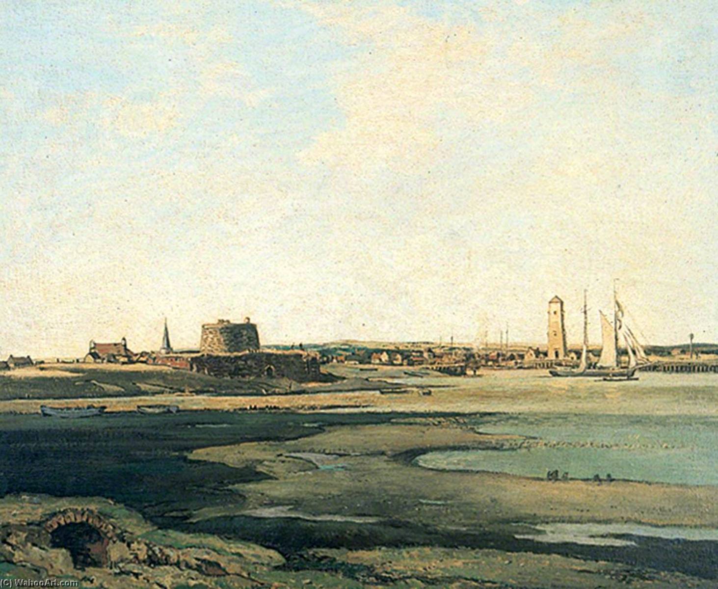 Wikioo.org - The Encyclopedia of Fine Arts - Painting, Artwork by George Graham - Rye Harbour, East Sussex