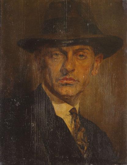 Wikioo.org - The Encyclopedia of Fine Arts - Painting, Artwork by Bertalan Karlovszky - Self portrait