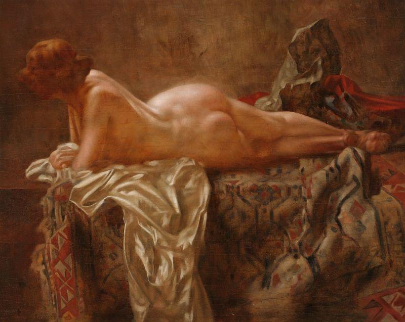Wikioo.org – L'Encyclopédie des Beaux Arts - Peinture, Oeuvre de Bertalan Karlovszky - nu couché