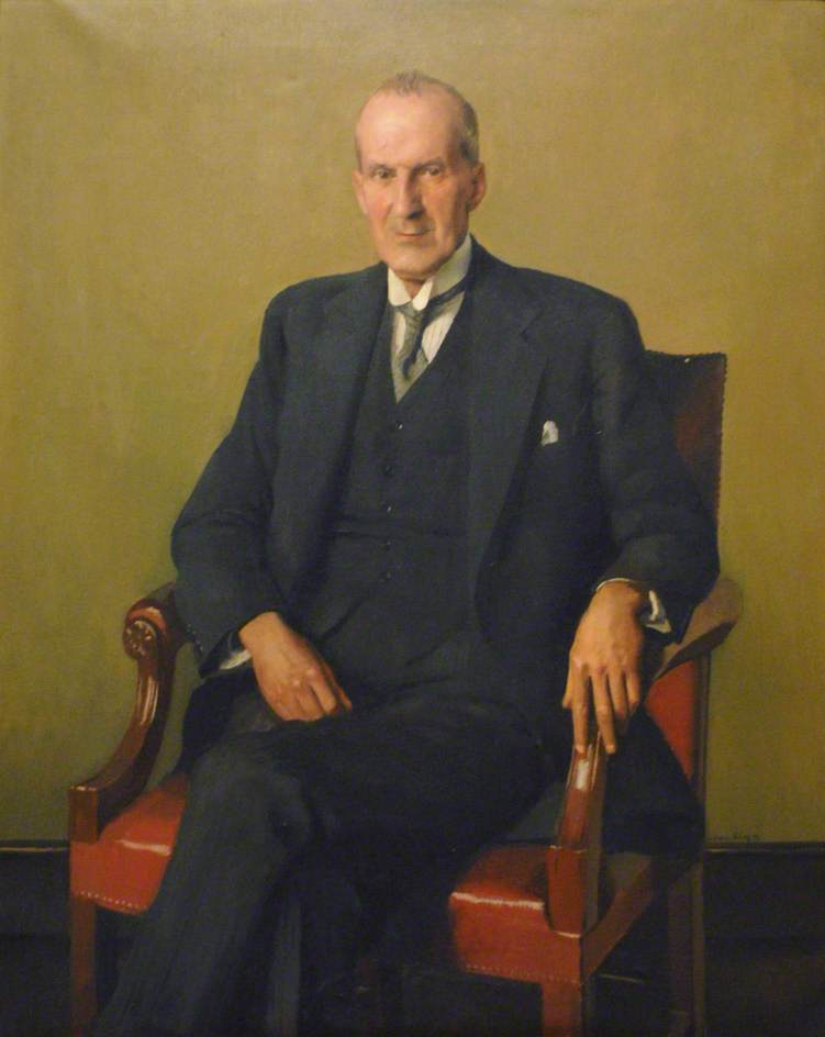 Wikioo.org - The Encyclopedia of Fine Arts - Painting, Artwork by William D Dring - Sir Edward Otho Glover (1876–1956), Chairman of Cheshire County Council (1948–1952)