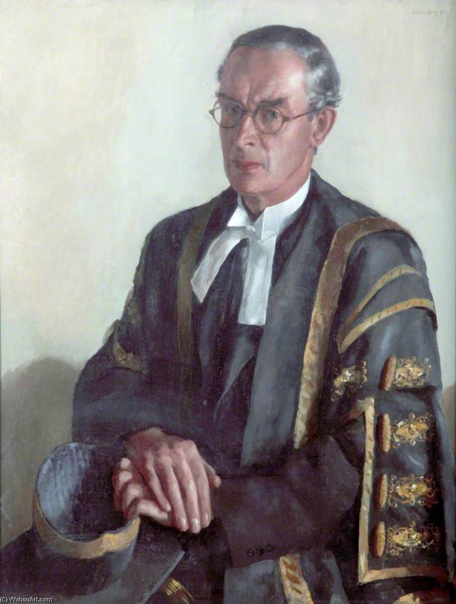 Wikioo.org - The Encyclopedia of Fine Arts - Painting, Artwork by William D Dring - Sir Arnold Duncan McNair (1885–1975), Kt, CBE, MA, LLD, FBA, Vice Chancellor of the University of Liverpool (1937–1945)