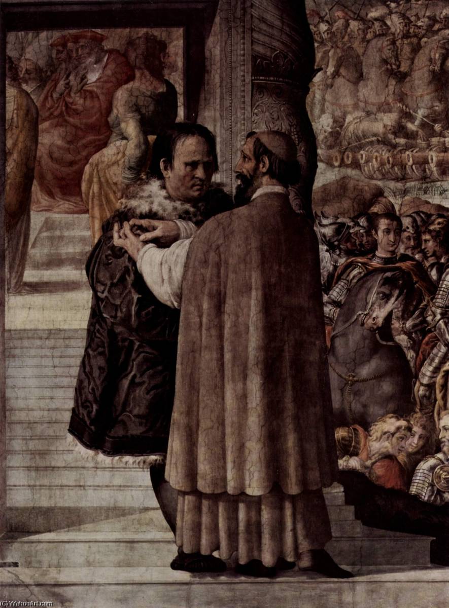 WikiOO.org - Güzel Sanatlar Ansiklopedisi - Resim, Resimler Francesco De' Rossi - Deutsch Luther und der Kardinal Gaetani