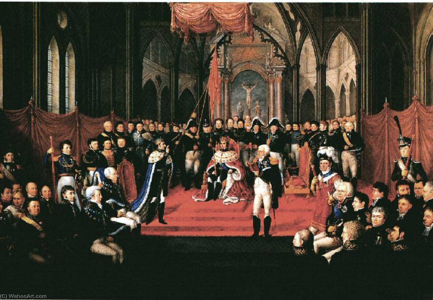 WikiOO.org - Enciclopedia of Fine Arts - Pictura, lucrări de artă Jacob Munch - Coronation of Carl XIV Johan of Norway and Sweden in Nidaros Cathedral 1818