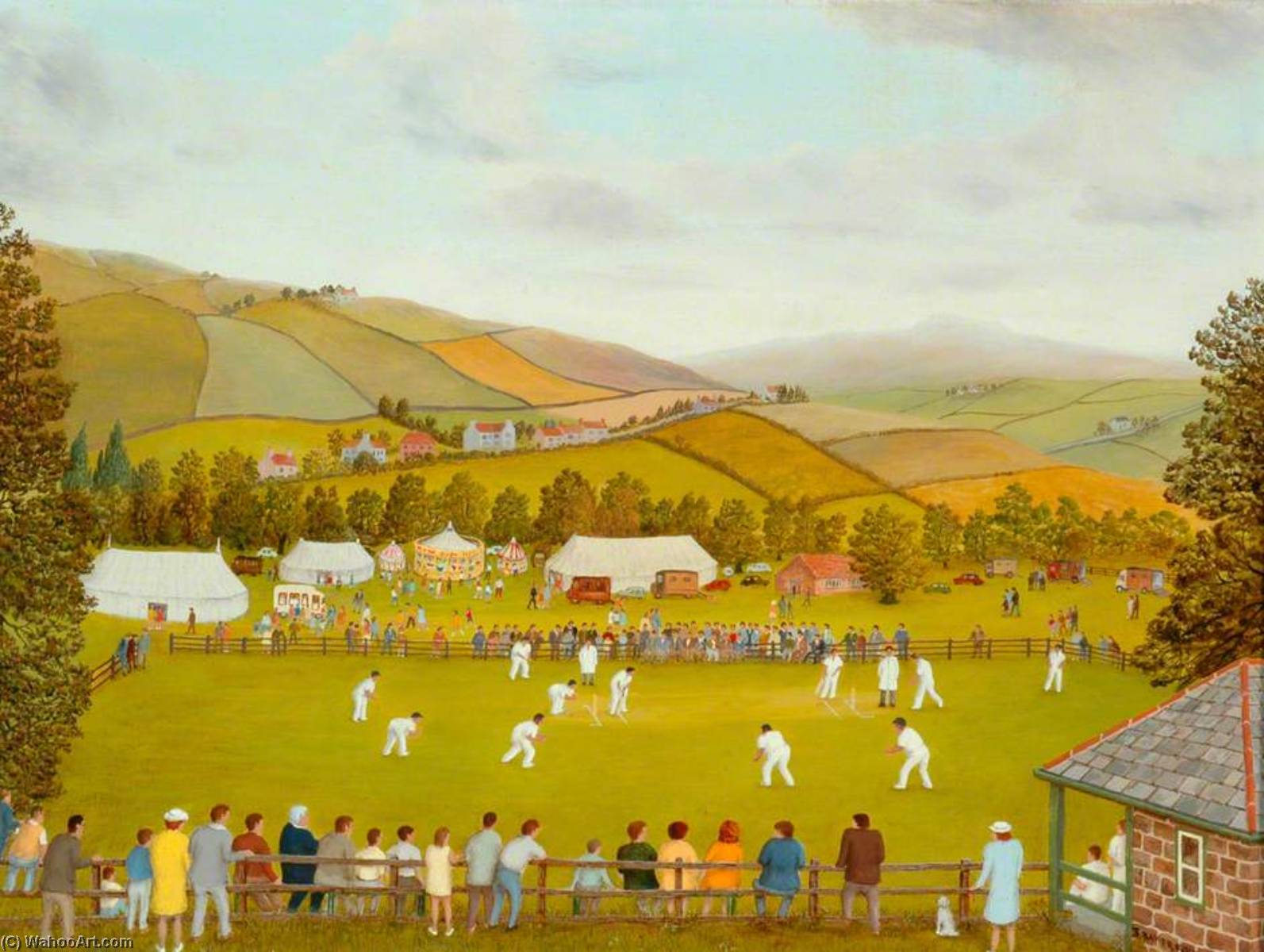 Wikioo.org - The Encyclopedia of Fine Arts - Painting, Artwork by Joseph Baker Fountain - Dales Show (Pateley)
