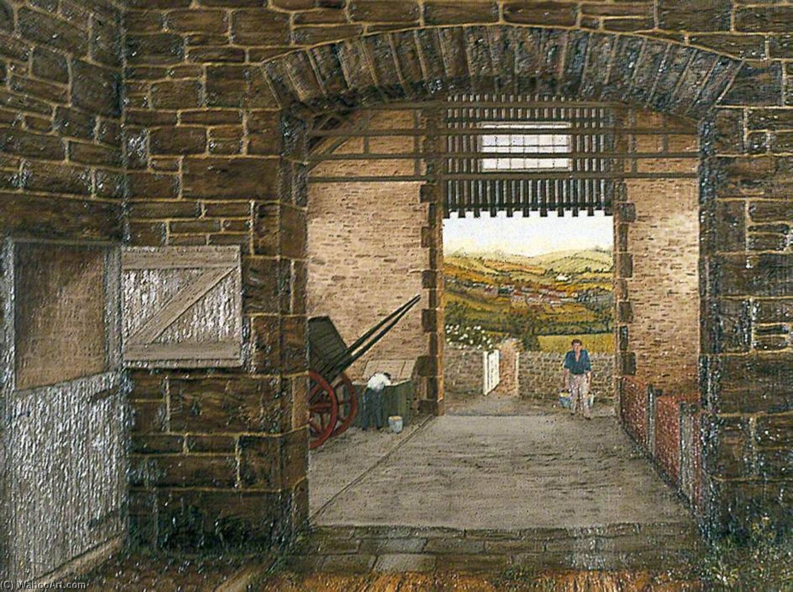 Wikioo.org - The Encyclopedia of Fine Arts - Painting, Artwork by Joseph Baker Fountain - Through a Dale's Barn (Bridgend Farm, Hampsthwaite)