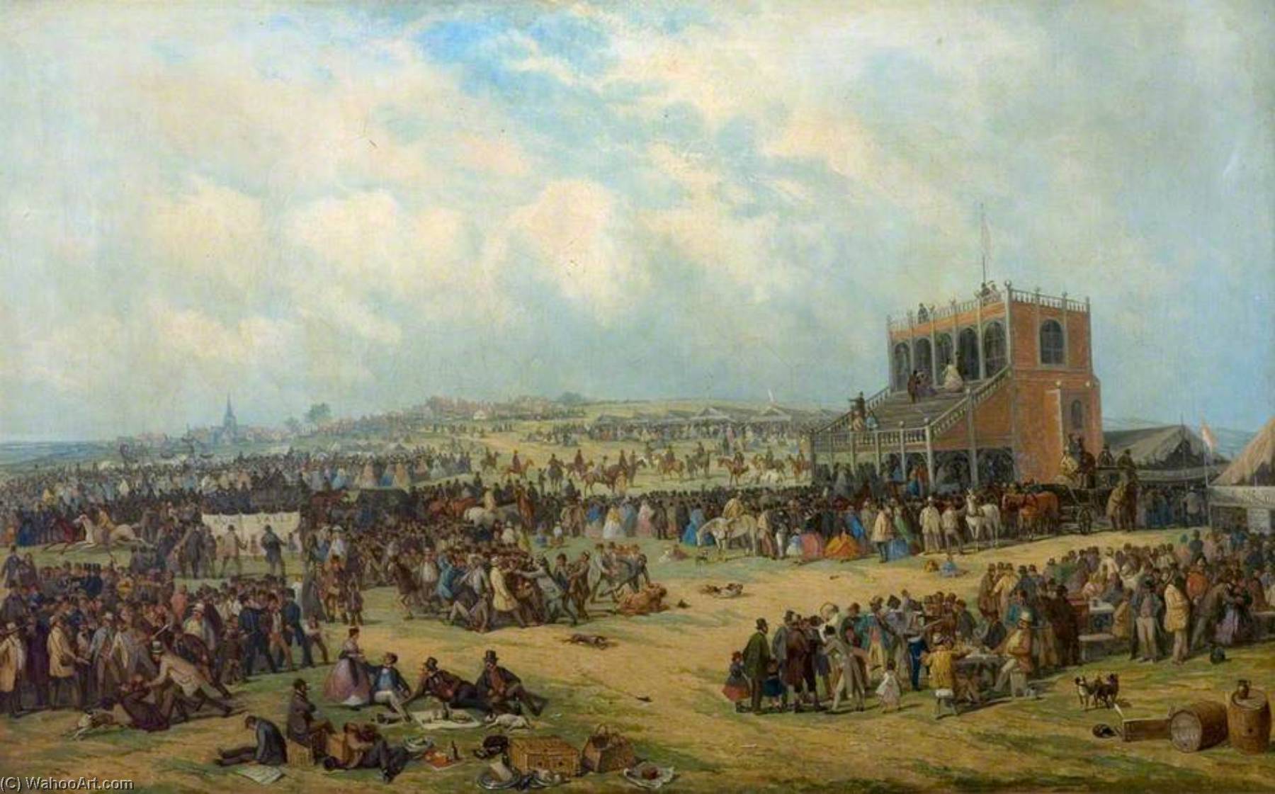 Wikioo.org - The Encyclopedia of Fine Arts - Painting, Artwork by John Holland - Before the Race (Nottingham Races)