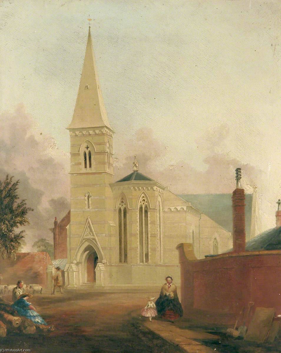 Wikioo.org - The Encyclopedia of Fine Arts - Painting, Artwork by Henry Baines - Union Baptist Chapel, King's Lynn, Norfolk