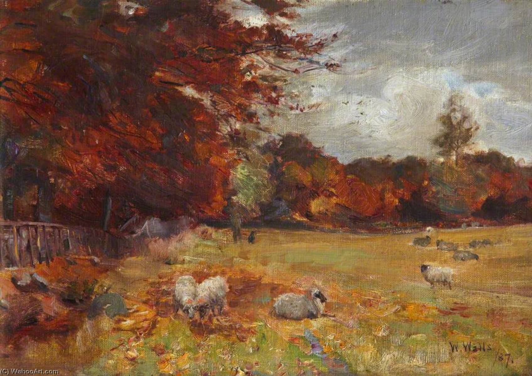 Wikioo.org - The Encyclopedia of Fine Arts - Painting, Artwork by William Walls - Autumn Scene