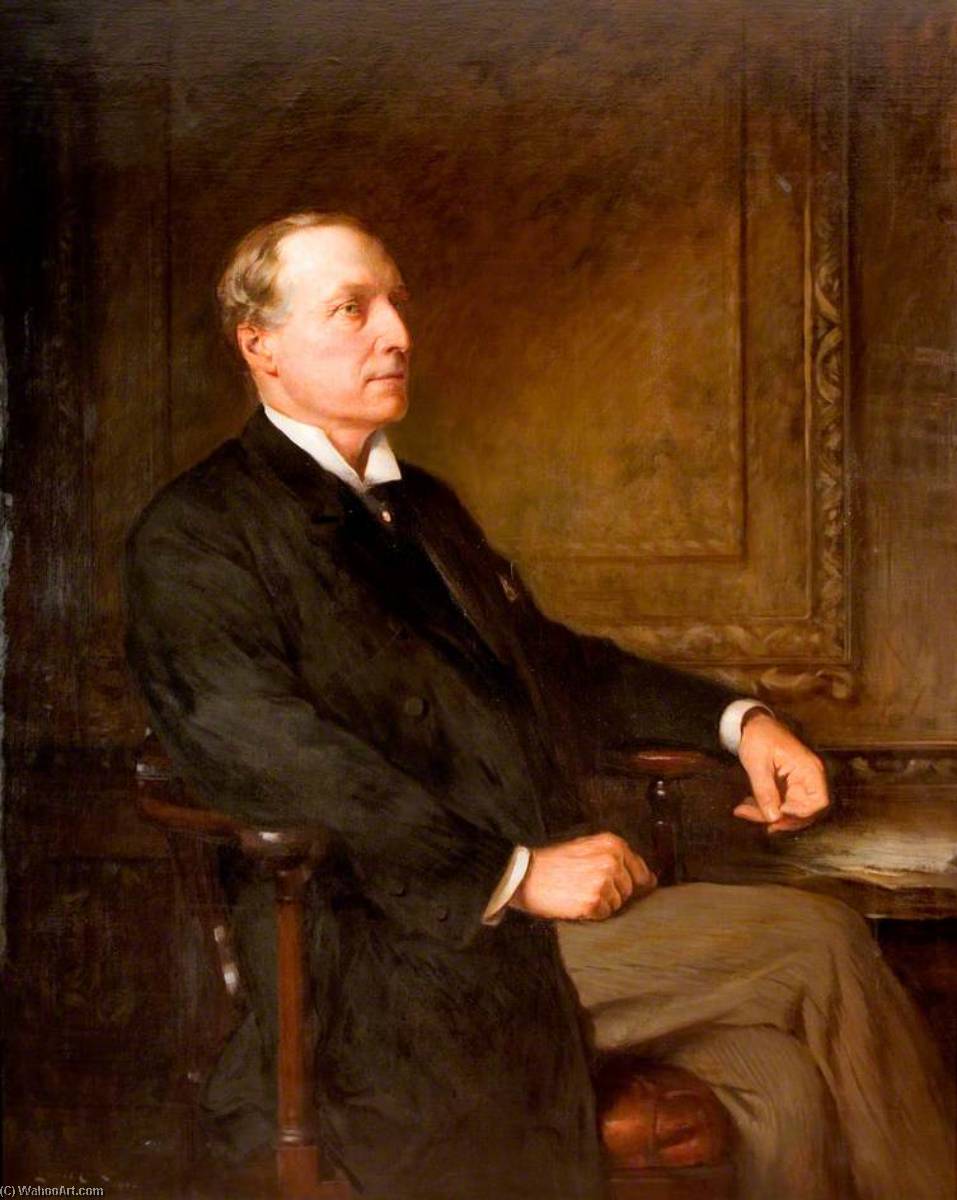 Wikioo.org - The Encyclopedia of Fine Arts - Painting, Artwork by Lance Calkin - T. Vincent Jackson (c.1836–1901), Surgeon, Mayor of Wolverhampton (1886–1887)