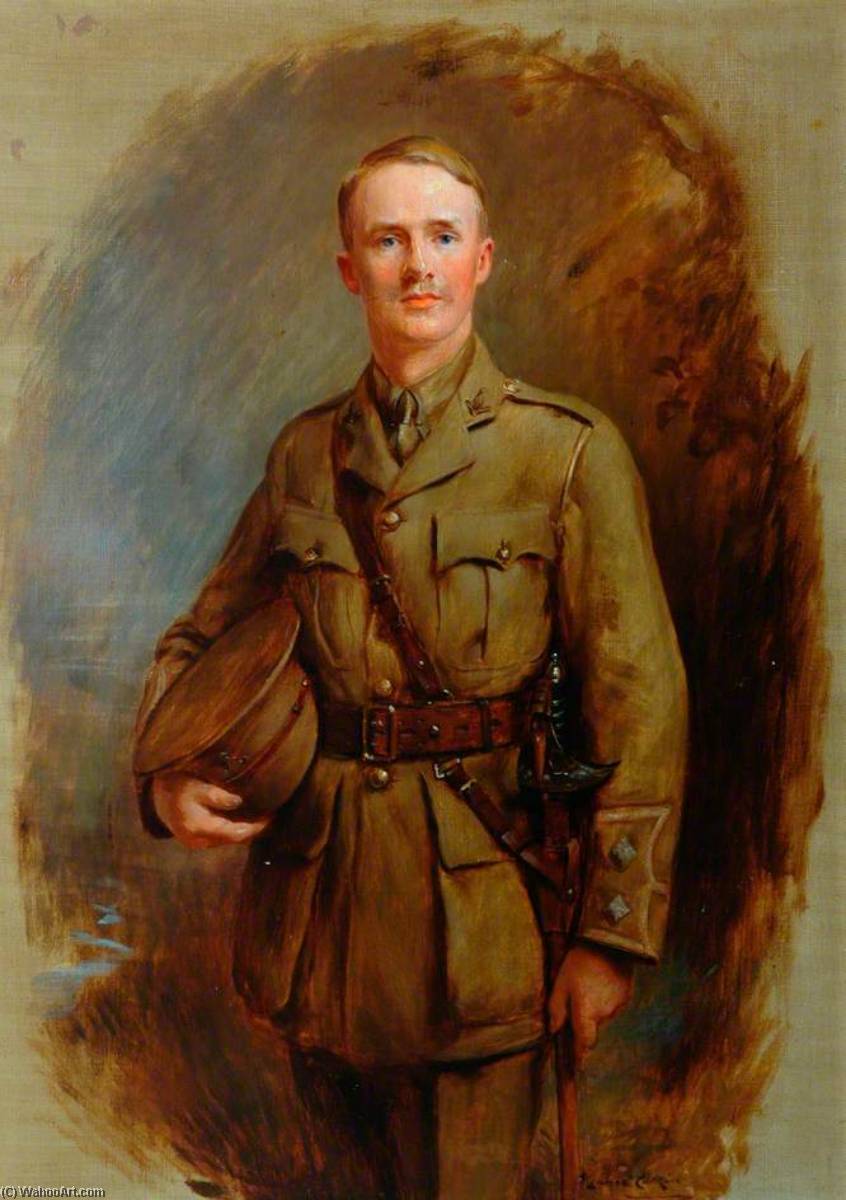 Wikioo.org - The Encyclopedia of Fine Arts - Painting, Artwork by Lance Calkin - Second Lieutenant Percy Orde Powlett, 4th Battalion