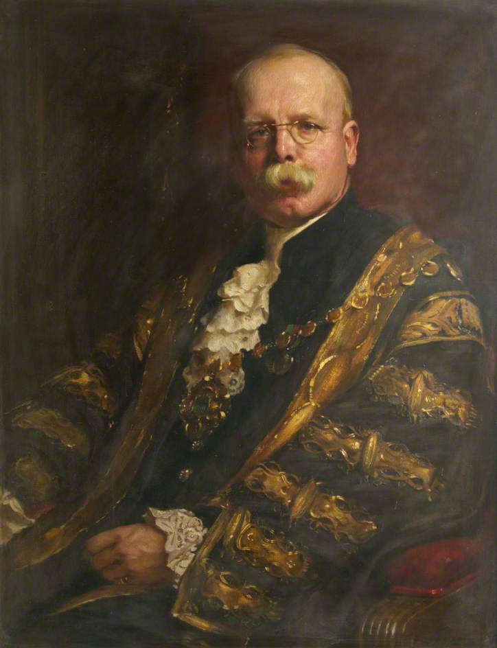 Wikioo.org - The Encyclopedia of Fine Arts - Painting, Artwork by Lance Calkin - Councillor Edward Lygon Somers Cocks, Mayor of Westminster (1910–1911)