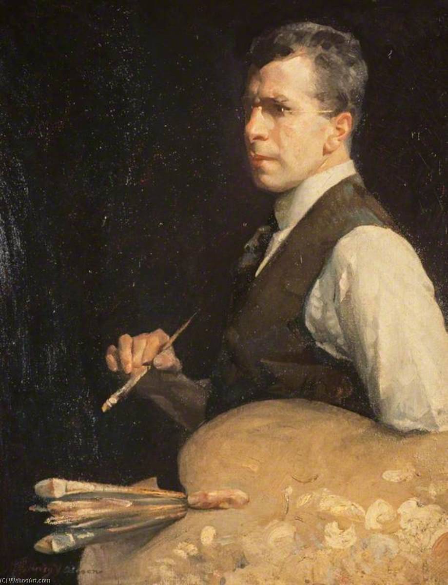 Wikioo.org - The Encyclopedia of Fine Arts - Painting, Artwork by Henry Young Alison - Henry Young Alison (1889–1972), Artist, Self Portrait