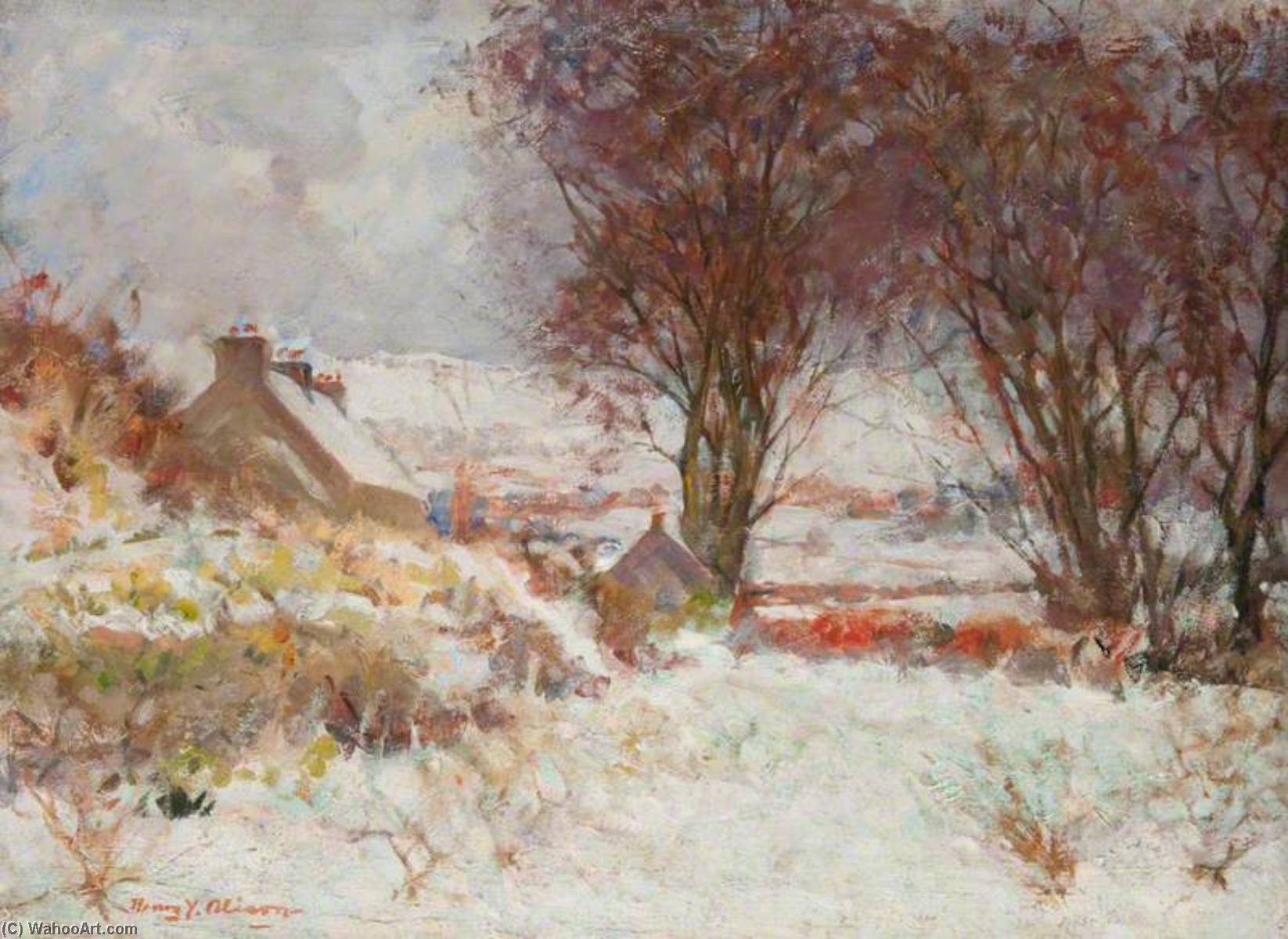 Wikioo.org - The Encyclopedia of Fine Arts - Painting, Artwork by Henry Young Alison - Winter at Muckbrig