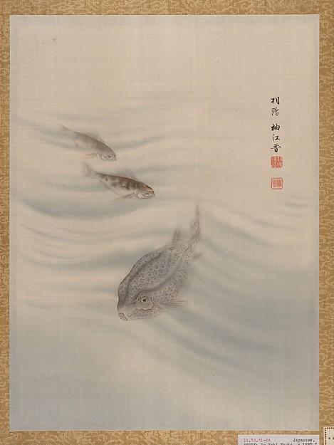 WikiOO.org - Энциклопедия изобразительного искусства - Живопись, Картины  Seki Shūkō - рыбы