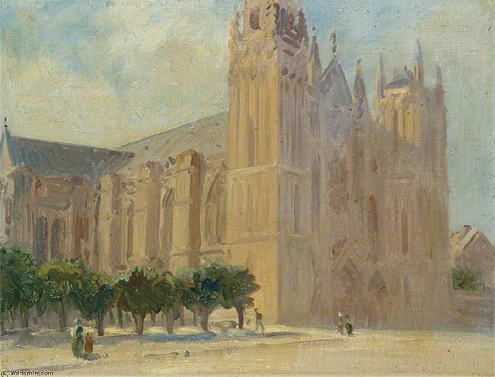Wikioo.org - The Encyclopedia of Fine Arts - Painting, Artwork by Louis Ginnett - Cathedral Facade