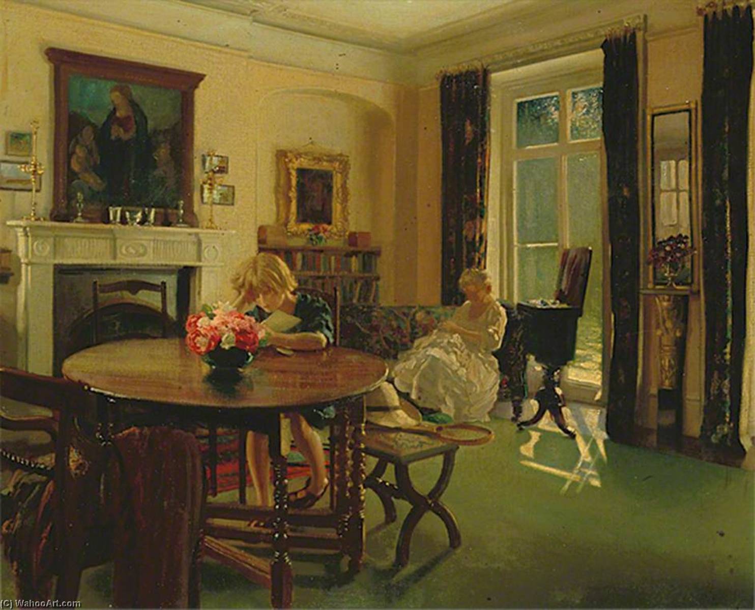 Wikioo.org - The Encyclopedia of Fine Arts - Painting, Artwork by Louis Ginnett - A June Interior