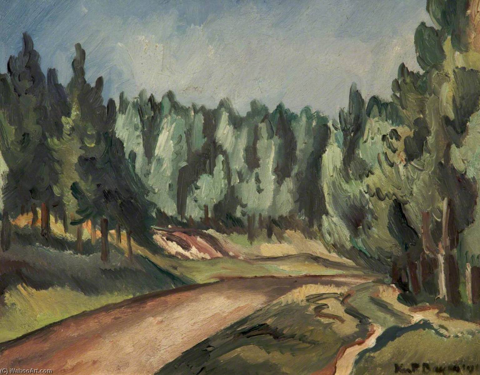 Wikioo.org - The Encyclopedia of Fine Arts - Painting, Artwork by Keith Baynes - Road through a Wood