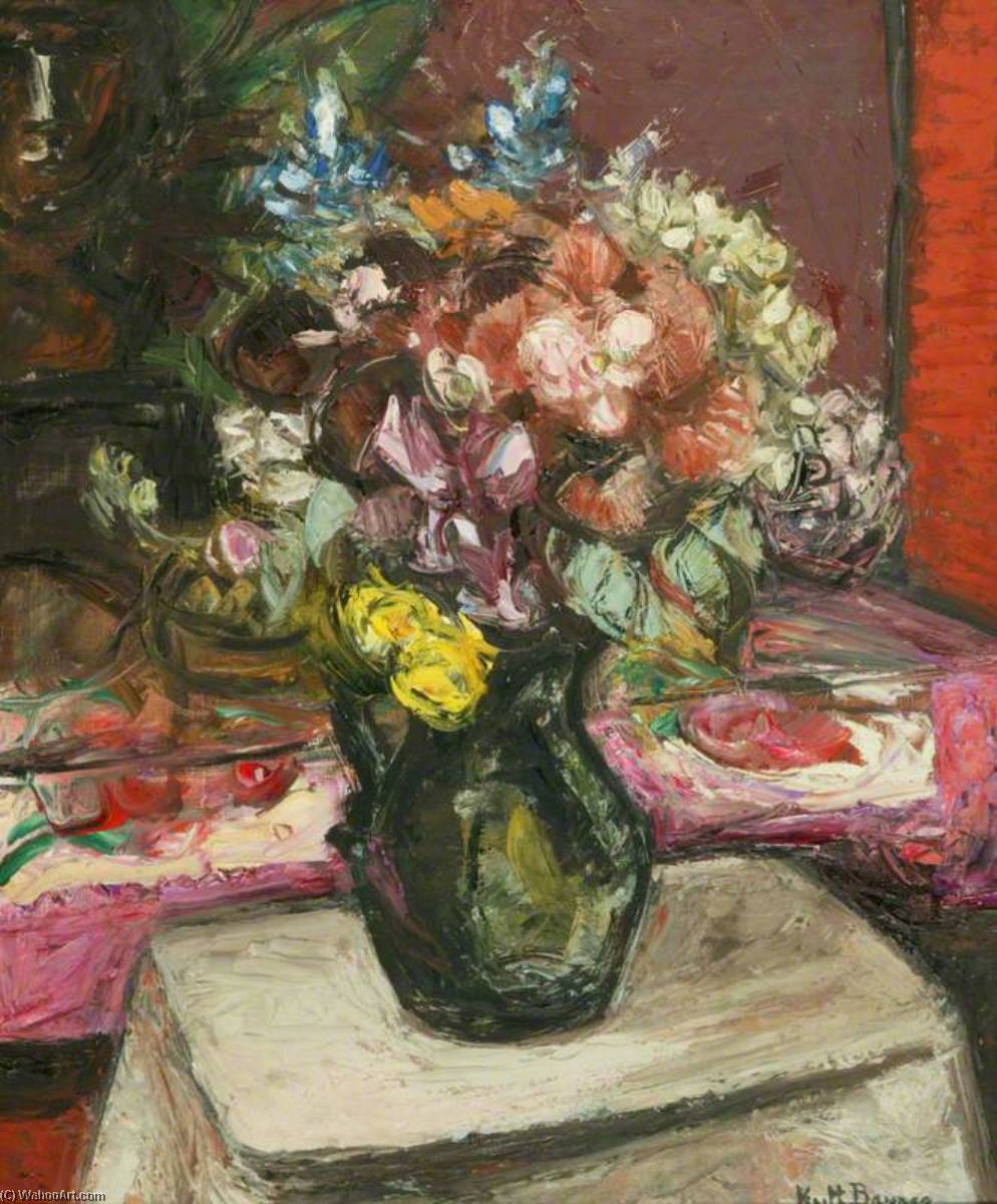Wikioo.org - The Encyclopedia of Fine Arts - Painting, Artwork by Keith Baynes - Flowers in a Jug