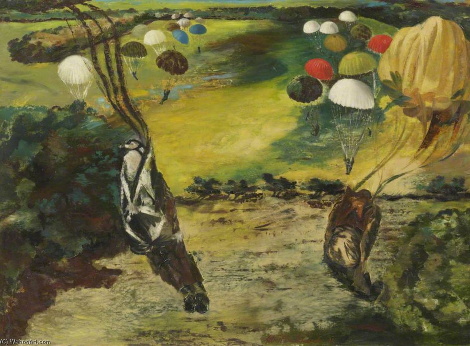 Wikioo.org - The Encyclopedia of Fine Arts - Painting, Artwork by Albert Richards - Parachute Jump near Tatton Park