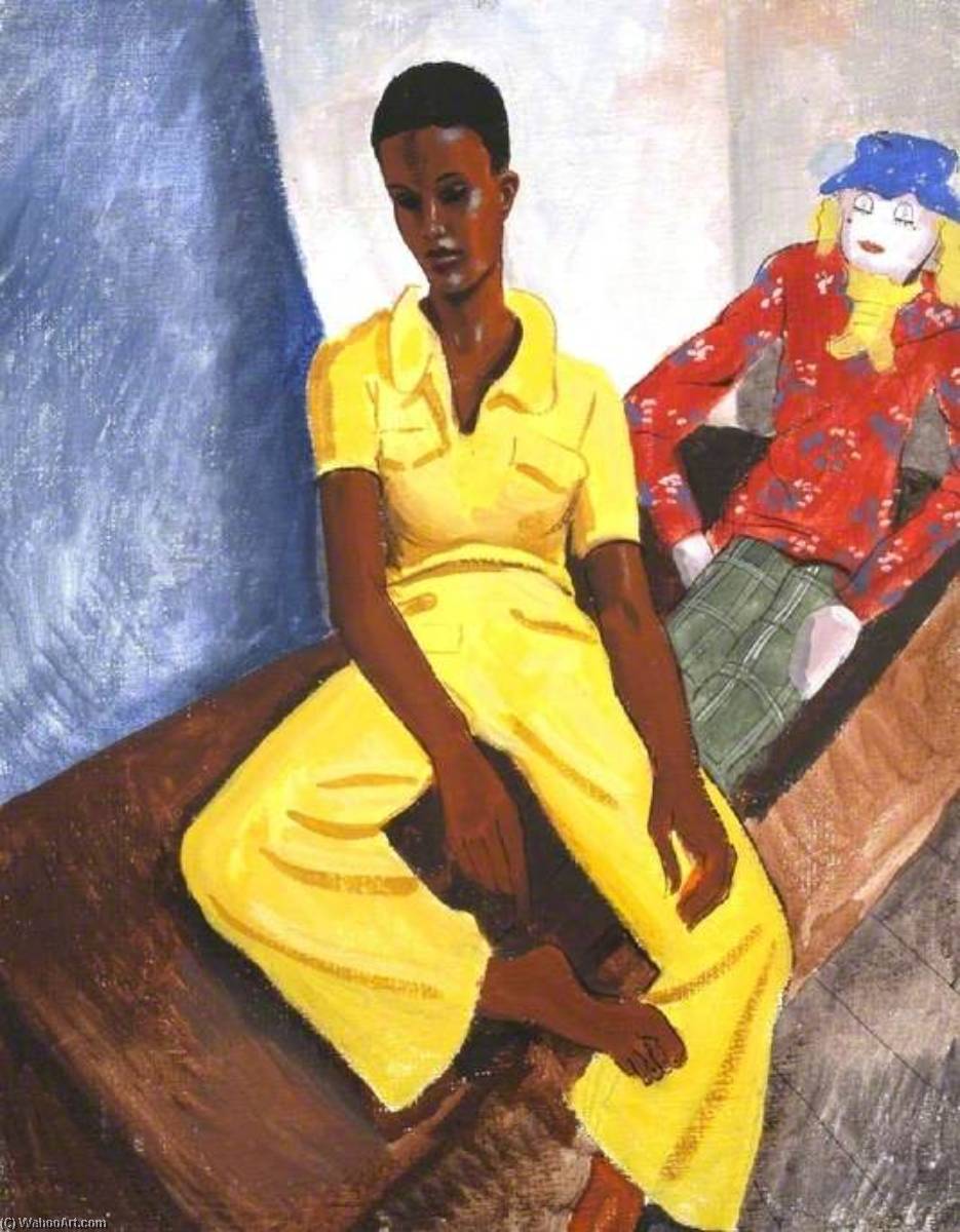 Wikioo.org - The Encyclopedia of Fine Arts - Painting, Artwork by Ronald Power - Portrait of a Lady in Yellow