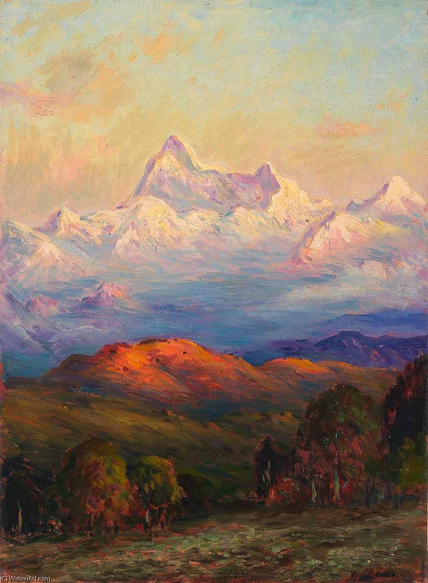 Wikioo.org - The Encyclopedia of Fine Arts - Painting, Artwork by Eliot Clark - Nanda Devi at Dawn Mayavati Himalayas