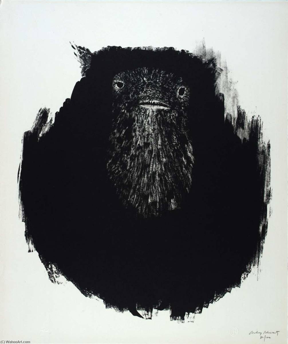 Wikioo.org - The Encyclopedia of Fine Arts - Painting, Artwork by Aubrey Schwartz - (A Bestiary, portfolio) Bat
