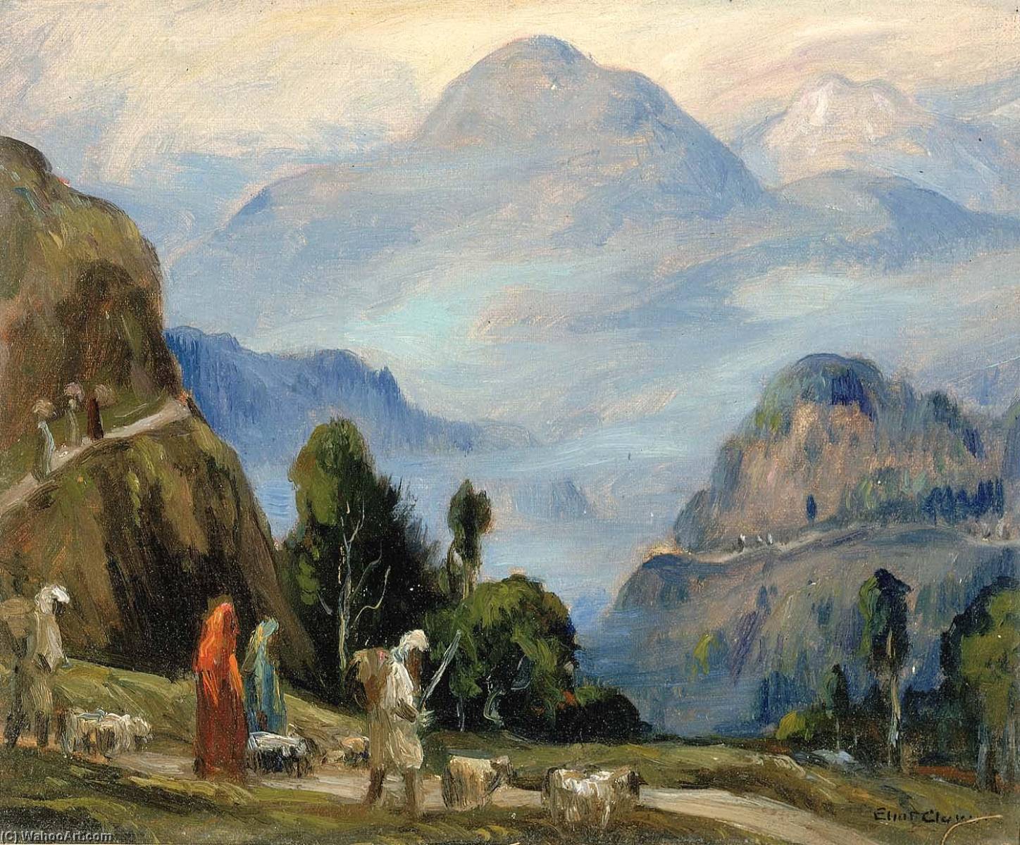 Wikioo.org - The Encyclopedia of Fine Arts - Painting, Artwork by Eliot Clark - Downward Trail, Himalayas